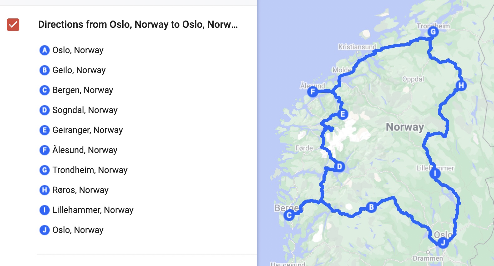 Grand Norway Self Drive
